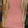 pink crochet dress with handstitched sequins Image 4