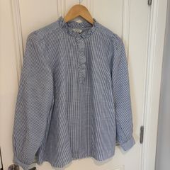 JOULES Ruffle Collar Blouse