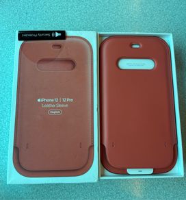 Apple IPhone 11 12 13 14 Pro Leather sleeve cover case with MagSafe original