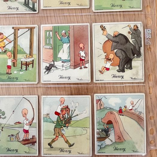 66 x 'Henry' Cigarette Cards Kensitas J. Wix & Sons 1935-37 V.Good - Excellent