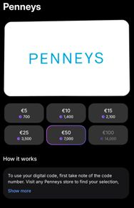pennys voucher