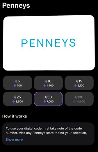 pennys voucher
