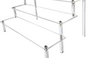 Acrylic Riser Clear Display Risers Stand Cologne Organizer Acrylic Shelves 3 Tier Shelf for Amiibo Funko Figures Toys Cupcake Food Desserts Perfume Collection Cosmetic Jewelry Makeup Product (FREE POSTAGE)