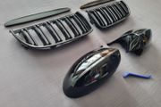 BMW 3 Series E90 E91 Pre-Lci Kidney Grilles &amp; Mirror Covers Set Brand New