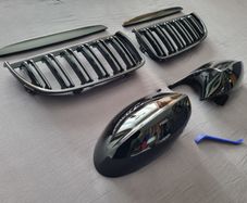 BMW 3 Series E90 E91 Pre-Lci Kidney Grilles & Mirror Covers Set Brand New