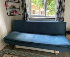 Blue sofa bed from Harvey Norman
