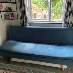 Blue sofa bed from Harvey Norman