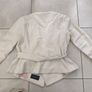 Arnsdorf Cream Ivory Wool Cashmere Blend Belted Wrap Jacket Coat Image 7