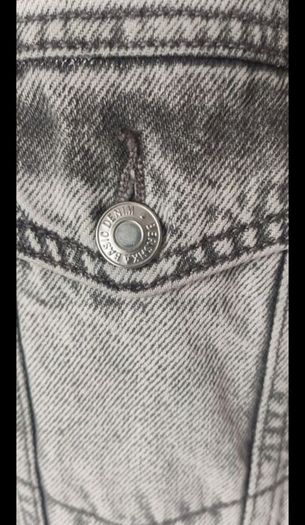 Bershka Men's Acid Wash Denim Jacket