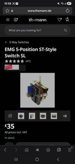 EMG 5 Way Strat Switch