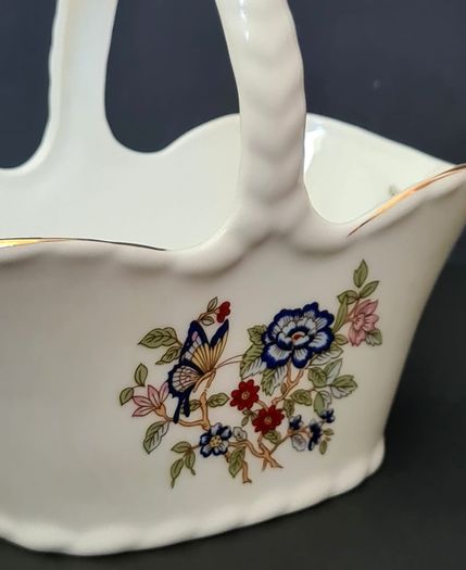 Vintage Royal Tara Fine Bone China Posy Basket,  Flower Basket,  Irish Pottery,  Galway Ireland,  Floral Design