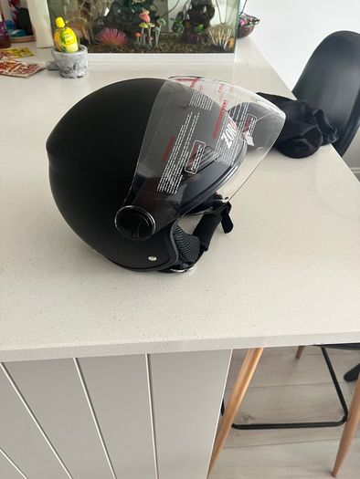 Bike helmet with face covering