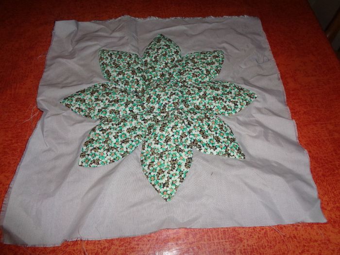 Unfinished Hand Appliqued Cushion Cover For  Sale
