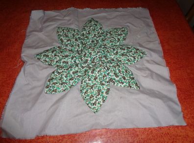 Unfinished Hand Appliqued Cushion Cover For  Sale