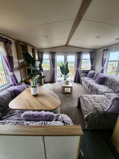Static caravan on site