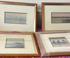 Kate Beagan four Oil on Board paintings