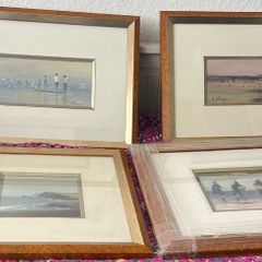 Kate Beagan four Oil on Board paintings