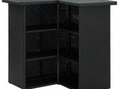 Corner Bar Table Black 100x50x105 cm Poly Rattan