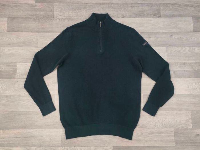 Bugatti Half Zip Cotton Jumper Mens Medium
