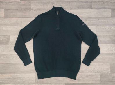 Bugatti Half Zip Cotton Jumper Mens Medium