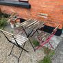 Garden Set - Slatted Wooden Table & 4 Chairs Image 2