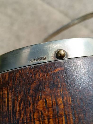 Solid Oak Art Deco Ice Bucket
