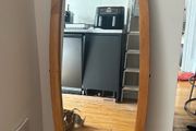 Tall oval mirror