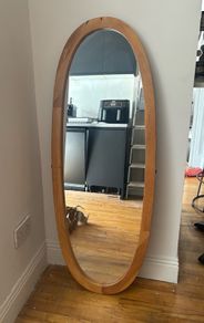 Tall oval mirror
