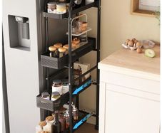 Brand New Metal Kitchen Cart Narrow with Pull-Out Drawers