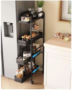 Brand New Metal Kitchen Cart Narrow with Pull-Out Drawers