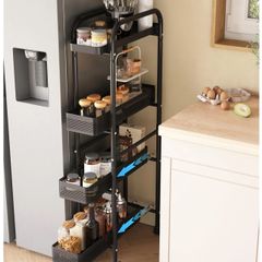 Brand New Metal Kitchen Cart Narrow with Pull-Out Drawers