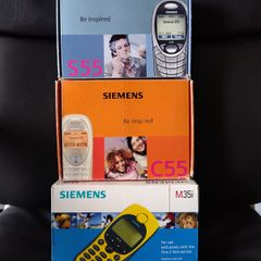New Old Stock Rare Unlocked Siemens M35i, C55 and S55 mobile phones vintage