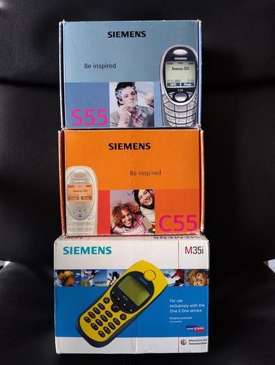 Brand New Rare Unlocked Siemens M35i, C55 and S55 mobile phones vintage
