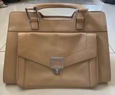 French Connection beige leather handbag