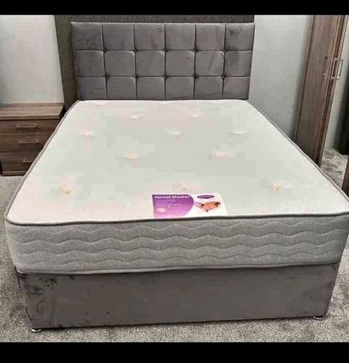 Brand New Stylish Divan Beds. 3ft, 4ft, 4ft6, 5ft And 6ft Sizes Available . Tufted Mattresses, Drawers Option, And Multiple Headboard Designs Instock