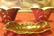Vintage Carlton Ware Rouge Royale 3 Piece Collection Made In England