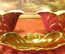 Vintage Carlton Ware Rouge Royale 3 Piece Collection Made In England