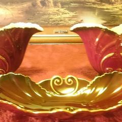 Vintage Carlton Ware Rouge Royale 3 Piece Collection Made In England