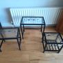 Nest Of 3 Black Metal Tables Image 2