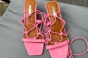Ladies pink sandals size 4