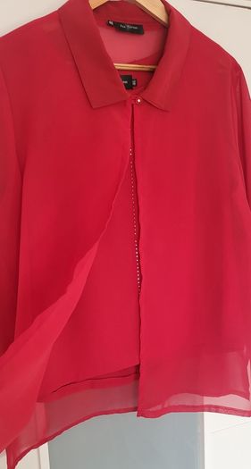 Paz Torras Ruby Red Twin Set Sz 46 ( Fit 10-12 Uk) Rrp 89.99