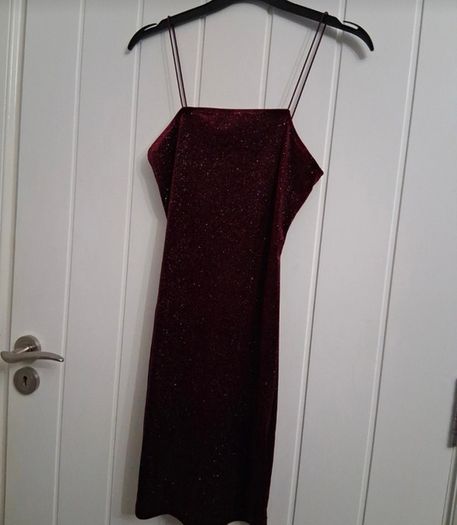 Burgundy/wine sparkly slip dress