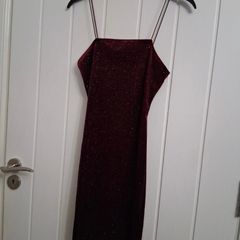 Burgundy/wine sparkly slip dress