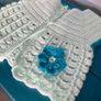 hand made baby girl's sleeveless cardigan 6-9m approx Image 4