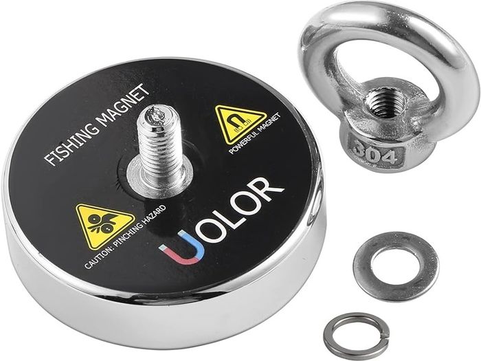 NEW SALE | Fishing Magnet, 160 Kg (353 LB) Pull Force N35 Super Strong Powerful Round Neodymium Magnet for Magnet Fishing and Retrieving in River