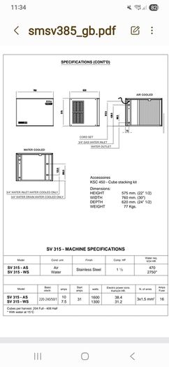 Simag r250kg bin,and Simag sv 315 ice machine