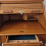 Vintage Oak Roll Top Writing Desk/ Ladies Bureau Image 3