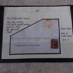 Penny Red On - Front Piece with Very Scarse SZ Crown Postal Mark 1855