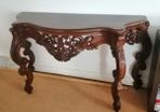 Hall table large solid wood carved