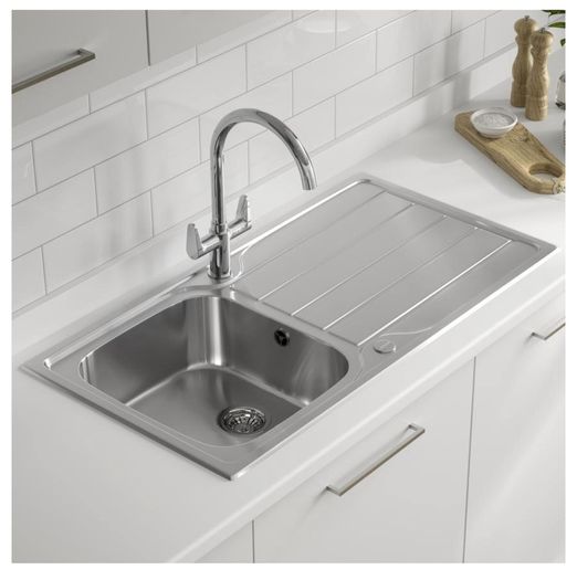 Lamona TAP1127 Nevola Polished Chrome Swan Neck Mixer Tap